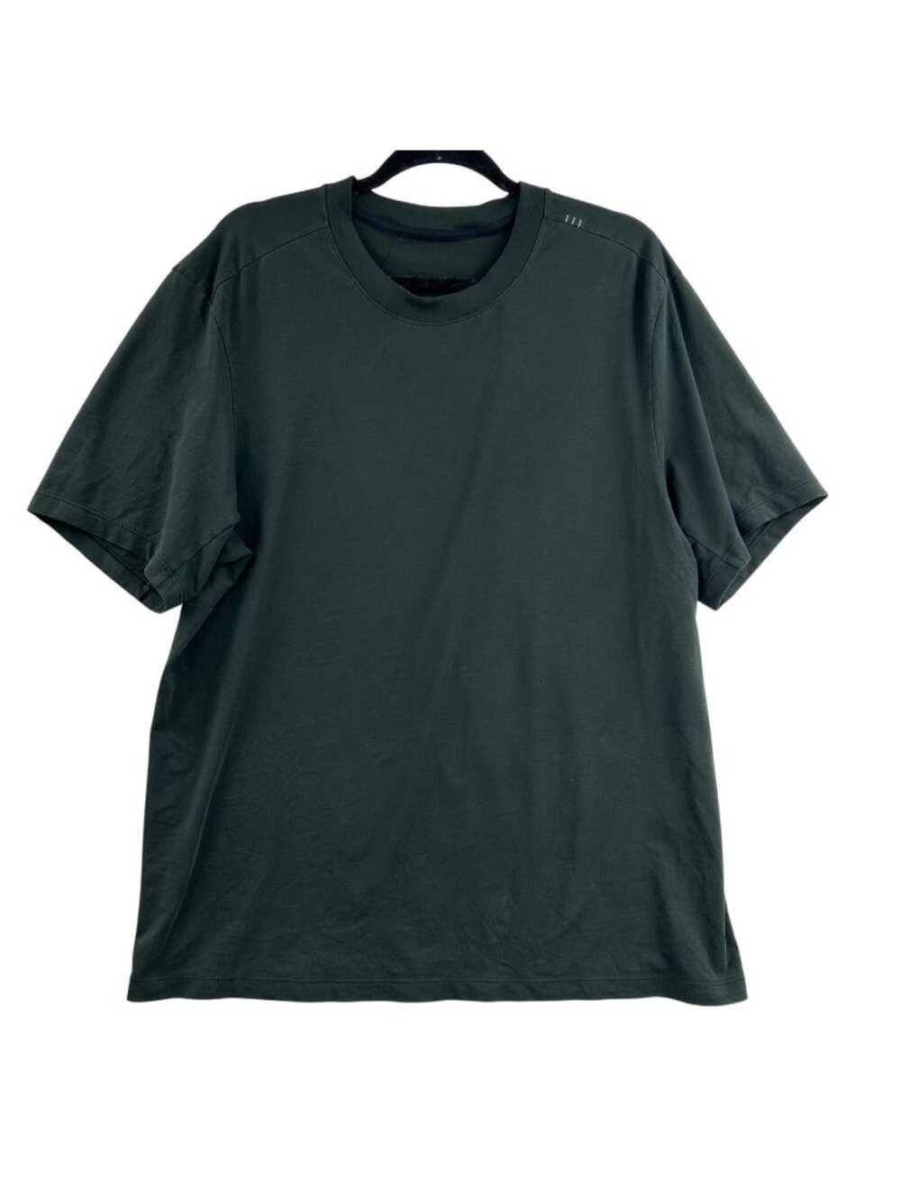 Lululemon Zeroed In Short Sleeve Shirt Men's Size Large Dark Green Crewneck